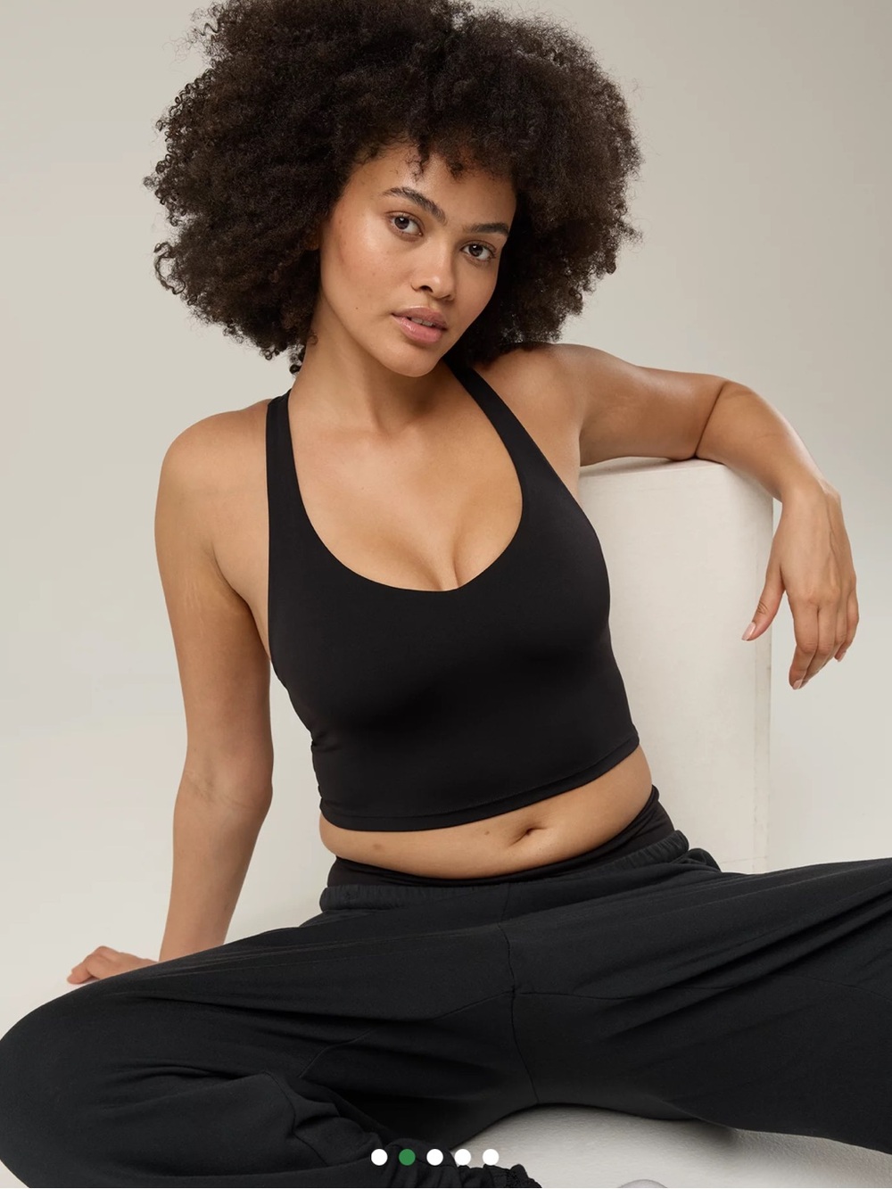 OFFLINE By Aerie Real Me Low Key Racerback Sports Bra Black S